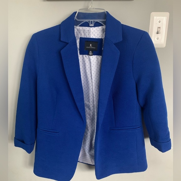 Jules & Leopold Blue Tailored Blazer with Notched Lapels - Picture 1 of 3